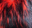 #0523 Black and Red Long Pile Synthetic F(1/4)