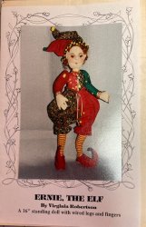 #1296 15\" Ernie the Elf doll pattern by Virginia Robertson