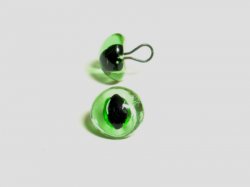 238 green cat eyes round loop